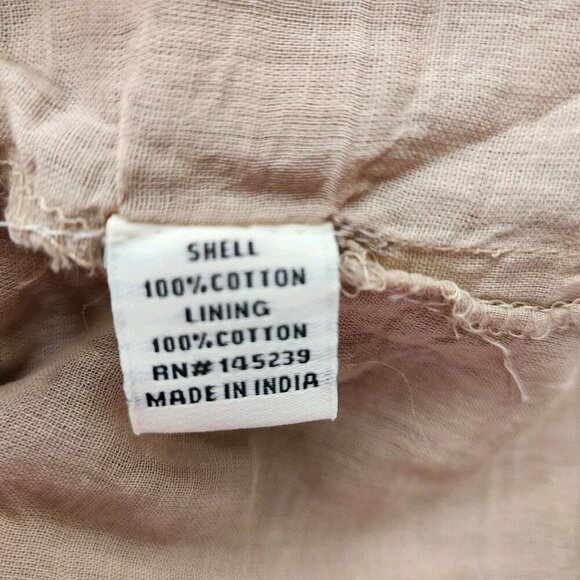 Sim & Sam Womens Size S Camel Cotton Ruched Button Down Midi Long Sleeves Dress - Picture 4 of 4